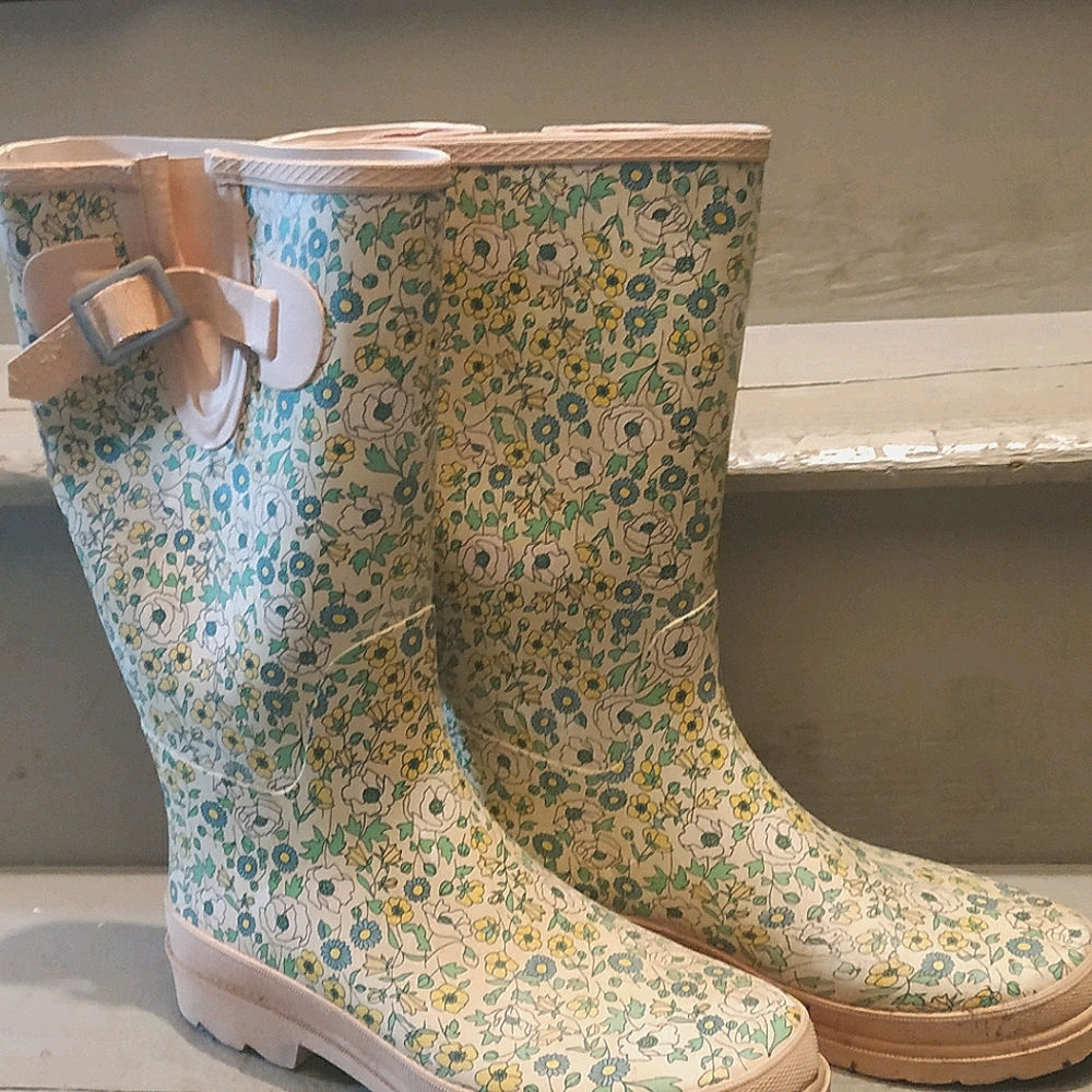 Floral Rain Boots